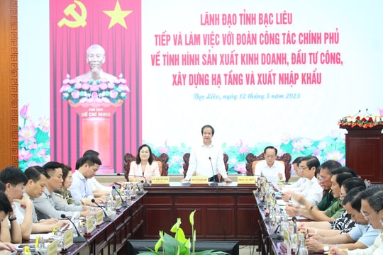 Đoàn công tác của Chính phủ làm việc, gỡ khó cho tỉnh Bạc Liêu