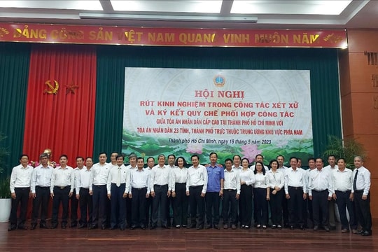 TAND cấp cao tại TP.HCM và TAND 23 tỉnh, thành phía Nam ký kết quy chế phối hợp