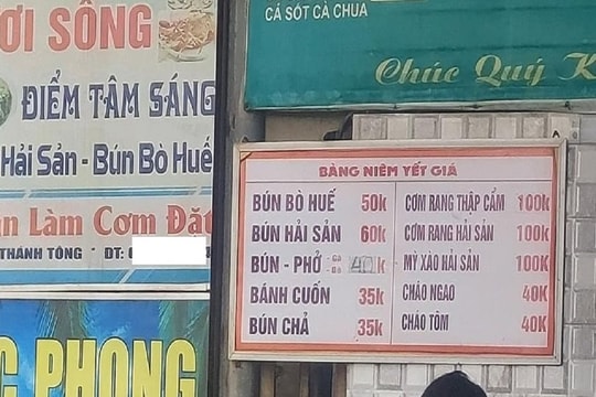 Xử phạt chủ quán bán một suất bún 35 nghìn đồng chỉ có 2 miếng chả