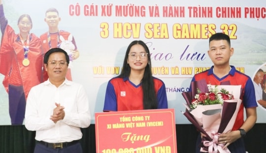Trao 200 triệu đồng trong buổi giao lưu của VĐV Cao Thị Duyên với Gia đình Việt Nam