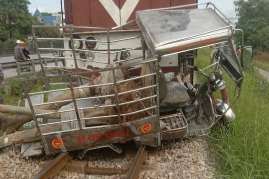 Xe ba bánh vượt đường sắt, 2 người thương vong