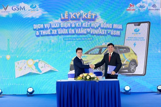 Én Vàng ra mắt dịch vụ taxi điện đầu tiên tại Hải Phòng