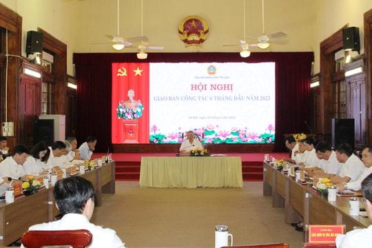 Tòa án nhân dân tối cao giao ban công tác 6 tháng đầu năm 2023