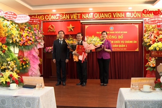Trao quyết định bổ nhiệm Chánh án TAND Quận 1