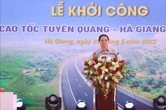Thủ tướng dự lễ khởi công dự án cao tốc Tuyên Quang - Hà Giang