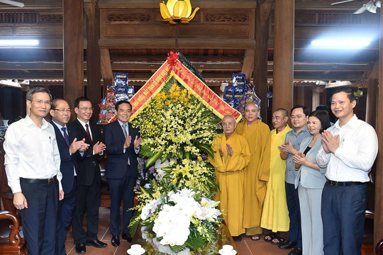 Phó Thủ tướng Trần Lưu Quang thăm, chúc mừng lễ Phật đản tại Bắc Ninh