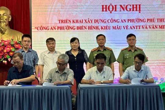 Phường Phú Thượng: Hội nghị triển khai xây dựng công an phường điển hình, kiểu mẫu về ANTT và văn minh đô thị năm 2023