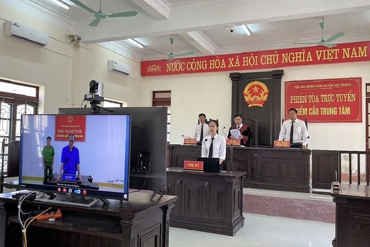 TAND huyện Hà Trung xét xử trực tuyến 3 vụ án hình sự