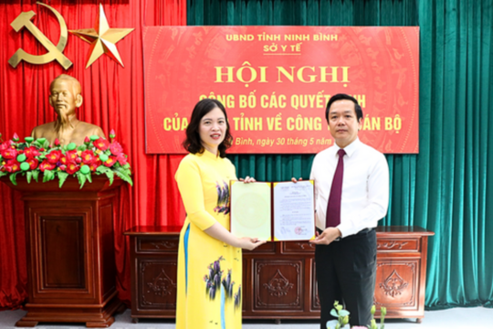 Sở Y tế Ninh Bình có tân Giám đốc