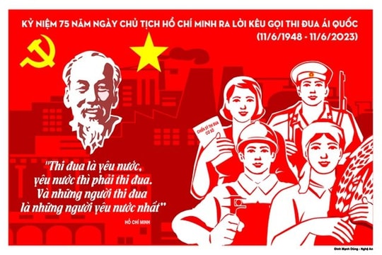 Phát hành bộ tranh cổ động tuyên truyền kỷ niệm 75 năm Ngày Chủ tịch Hồ Chí Minh ra Lời kêu gọi "Thi đua ái quốc"