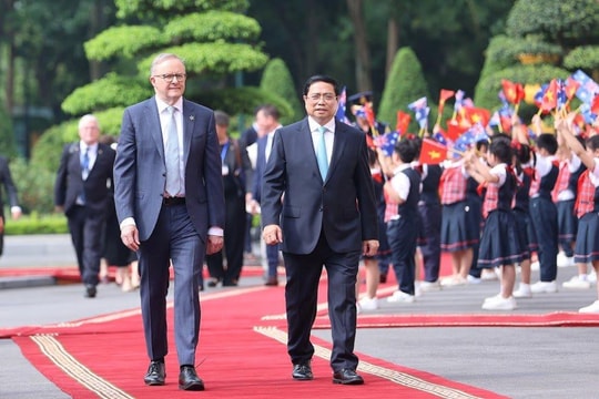 Chùm ảnh: Thủ tướng Phạm Minh Chính đón, hội đàm với Thủ tướng Australia