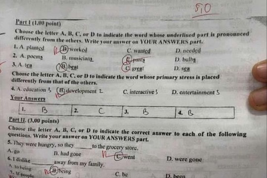 Nghi vấn lộ đề thi Tiếng Anh vào lớp 10 ở Kon Tum: Không phải đề chính thức