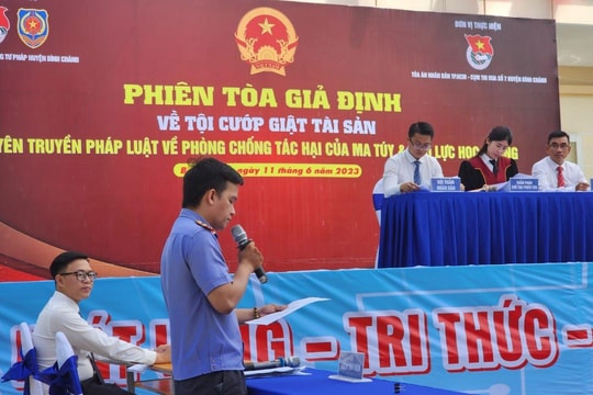 TAND huyện Bình Chánh phối hợp tuyên truyền phòng chống ma túy và bạo lực học đường