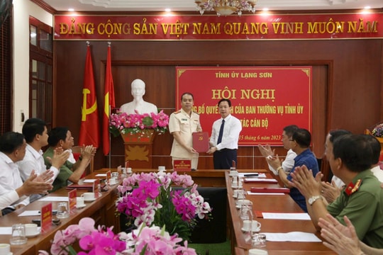 Biệt phái Phó Giám đốc Công an tỉnh sang làm Phó Trưởng Ban Nội chính Tỉnh ủy Lạng Sơn
