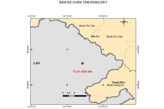 Sơn La xuất hiện trận động đất lớn 3,7 độ richter