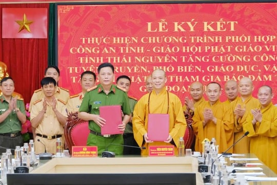 Thái Nguyên: Tăng cường công tác tuyên truyền về ATGT đến tăng ni, phật tử