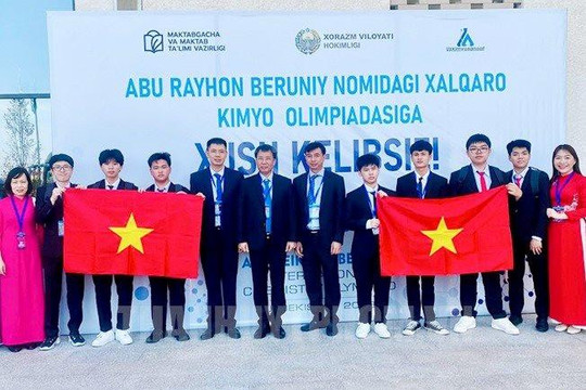 Việt Nam xếp thứ nhất toàn đoàn tại Olympic Hóa học quốc tế Abu Reikhan Beruniy 2023