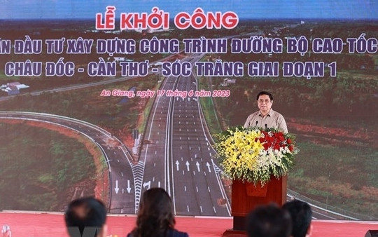 Thủ tướng phát lệnh khởi công dự án cao tốc Châu Đốc-Cần Thơ-Sóc Trăng