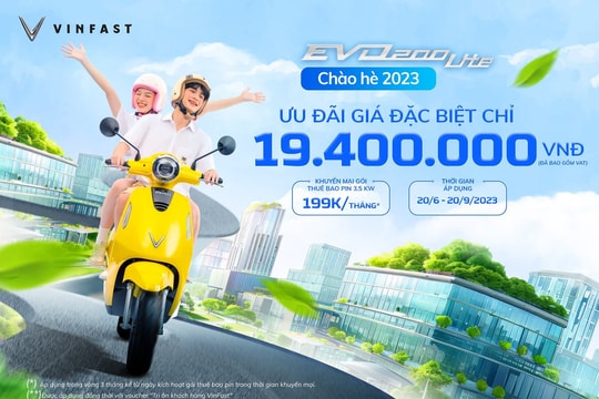 VINFAST ưu đãi đặc biệt mùa hè - EVO200 LITE về giá 19,4 triệu đồng