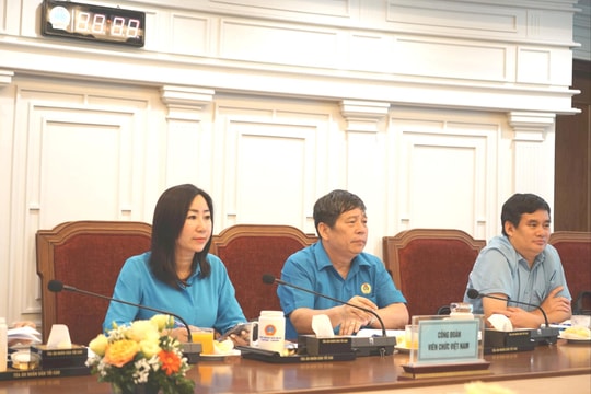 Công đoàn Viên chức Việt Nam làm việc với Ban Thường vụ Công đoàn Viên chức TANDTC