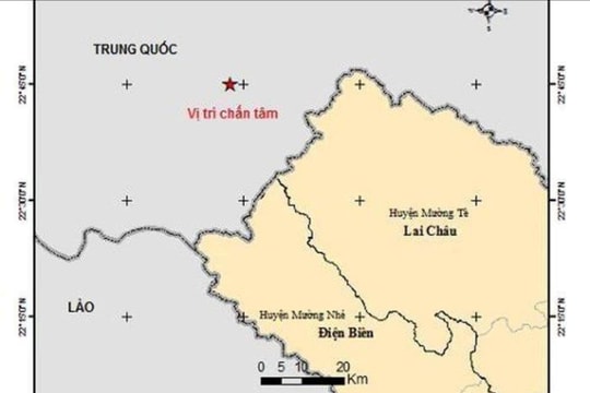 Lai Châu: Động đất mạnh 3.2 độ richter sát biên giới