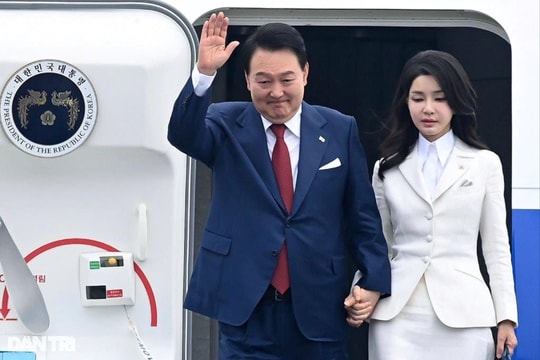 Tổng thống Hàn Quốc Yoon Suk Yeol đến Hà Nội, bắt đầu thăm chính thức Việt Nam