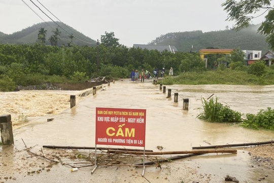 Thái Nguyên: Mưa lớn gây nhiều thiệt hại, giao thông bị chia cắt