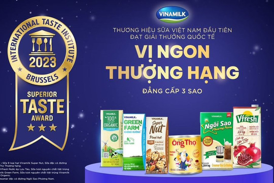 Lần đầu tiên Việt Nam có sản phẩm sữa đạt giải cao nhất về vị ngon tại giải thưởng Superior Taste Award