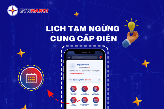 App EVNHANOI - trải nghiệm “siêu tiện ích” dành cho khách hàng