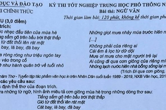 Bộ GD&ĐT thông tin về ảnh chụp đề thi Ngữ văn xuất hiện trên mạng xã hội