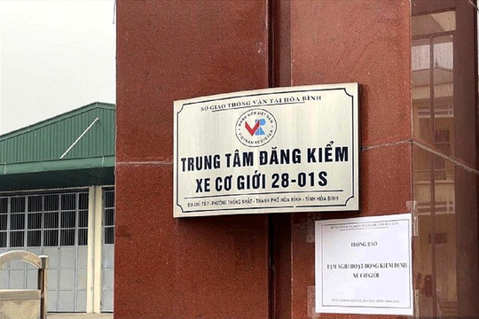 Trung tâm đăng kiểm xe cơ giới ở Hòa Bình hoạt động trở lại từ ngày 29/6
