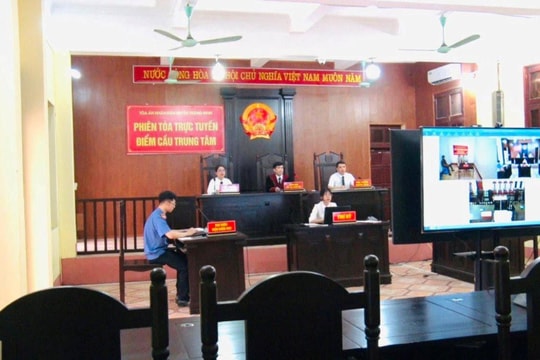 Phiên tòa xét xử trực tuyến 24 điểm cầu