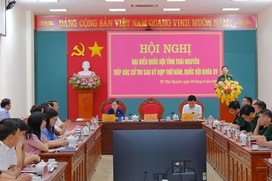 Đại tướng Phan Văn Giang tiếp xúc cử tri tại Thái Nguyên