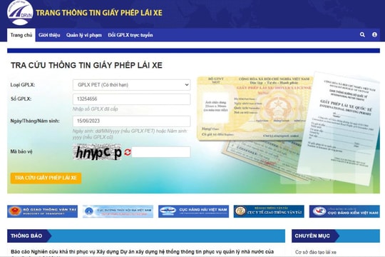 Xử lý website giả mạo trang thông tin điện tử giấy phép lái xe