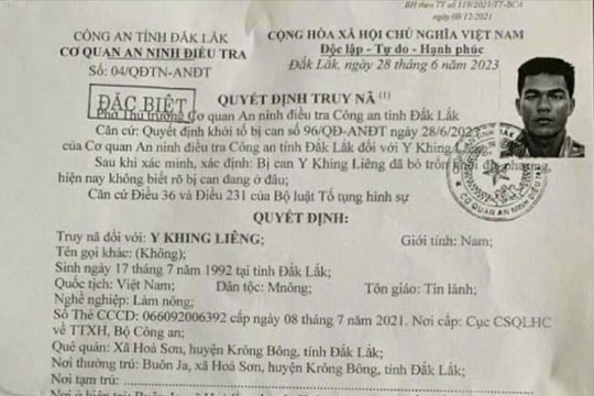 Truy nã đặc biệt đối tượng khủng bố ở Đắk Lắk