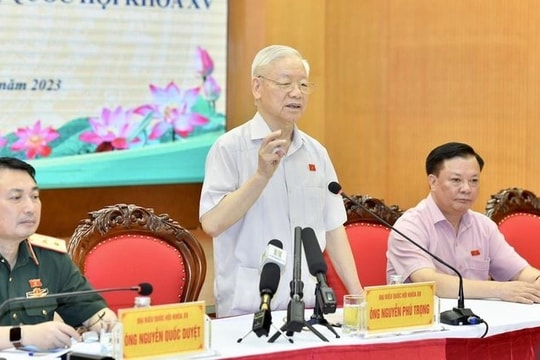 Tổng Bí thư Nguyễn Phú Trọng dự Hội nghị tiếp xúc cử tri Hà Nội