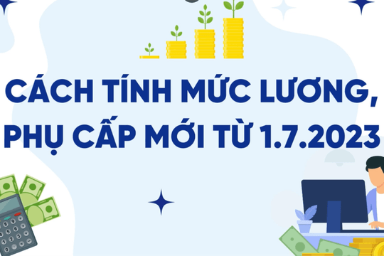Cách tính tiền lương, phụ cấp từ tháng 7/2023