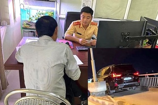 Xử phạt tài xế đi sai làn đường trên cầu Bến Thủy