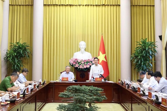 Chủ tịch nước Võ Văn Thưởng chủ trì làm việc về giải quyết hồ sơ án tử hình