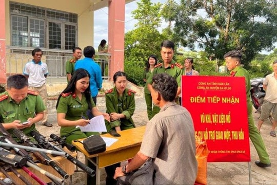 Công an huyện Ea H’leo phát động chương trình "Đổi gạo lấy vũ khí"