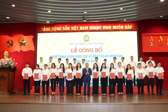 TANDTC công bố Quyết định tuyển dụng 225 Thư ký viên TAND