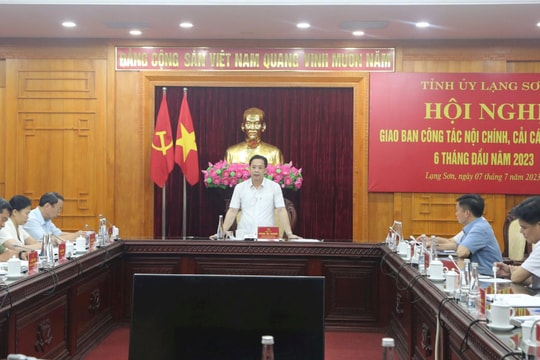 Lạng Sơn: Giao ban công tác nội chính và cải cách tư pháp