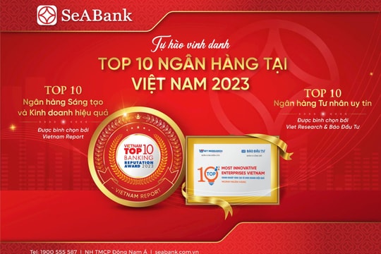 SeABank cùng lúc được vinh danh trong hai top ngân hàng