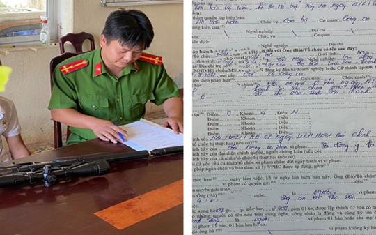 Thanh Hóa: Vác súng hơi lên xe máy kẹp ba