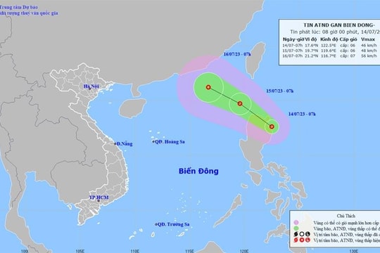 Biển Đông chuẩn bị đón áp thấp nhiệt đới