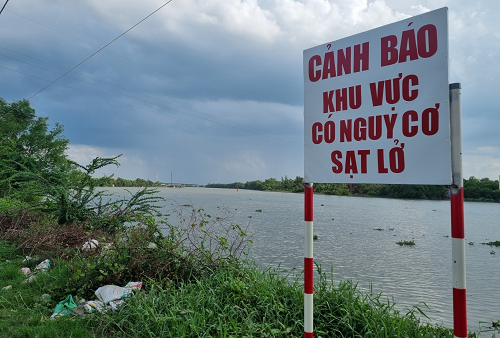 Long An: Cần hơn 1.300 tỷ đồng để khắc phục tình trạng sạt lở