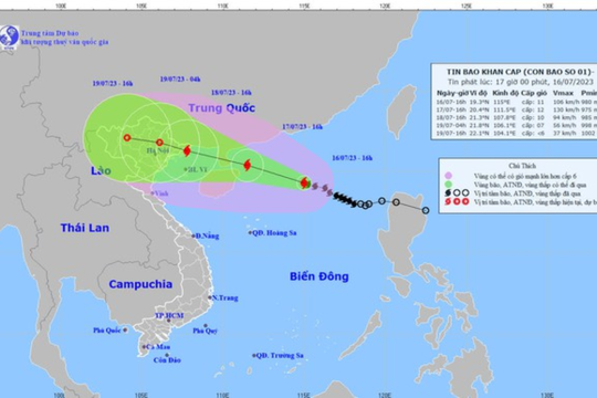 Thủ tướng Chính phủ chỉ đạo tập trung ứng phó với bão số 1 năm 2023