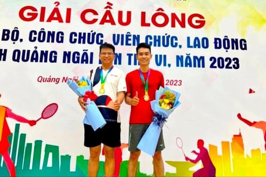 TAND tỉnh Quảng Ngãi giành huy chương vàng Giải Cầu lông Công đoàn Viên chức 2023