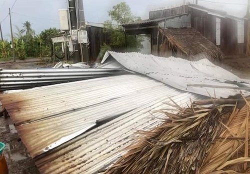Cà Mau: Gần 40 ngôi nhà bị sập, tốc mái do ảnh hưởng bão số 1