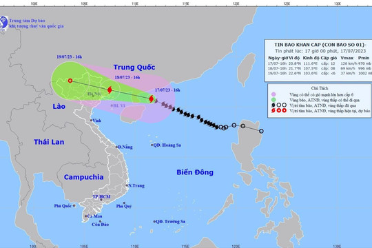 Lào cảnh báo người dân về bão Talim